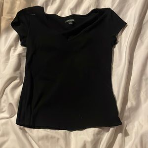 Black Size small semi crop top